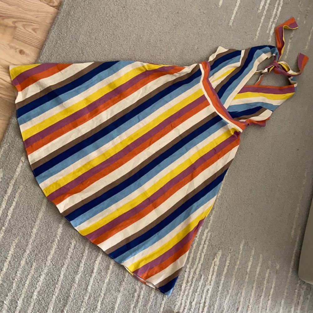 FAB NWOT Striped Linen Halter Dress